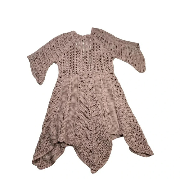 ii Sisters Rose Pink Knot Fairy Cardigan Sweater Large - Picture 2 of 11